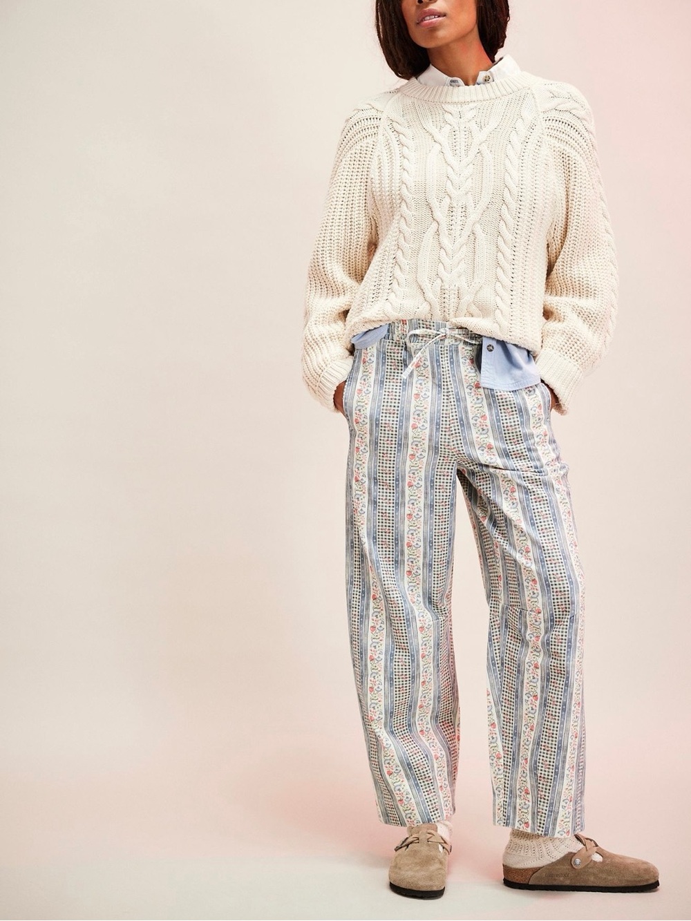 NWT Damson Madder Felix Twill Pants Wallpaper Floral